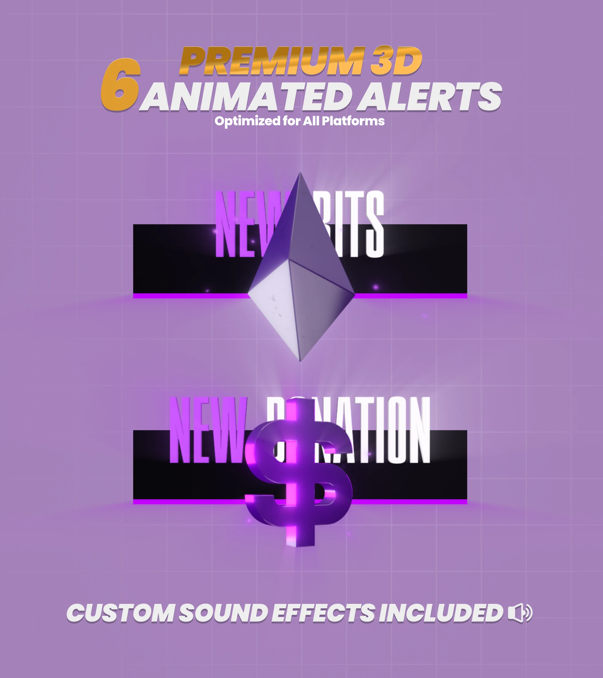 3D Animated Alerts Pack