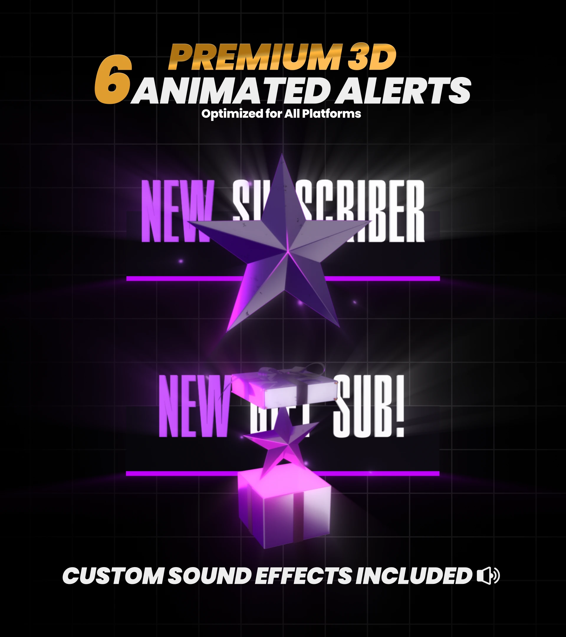 3D Animated Alerts Pack
