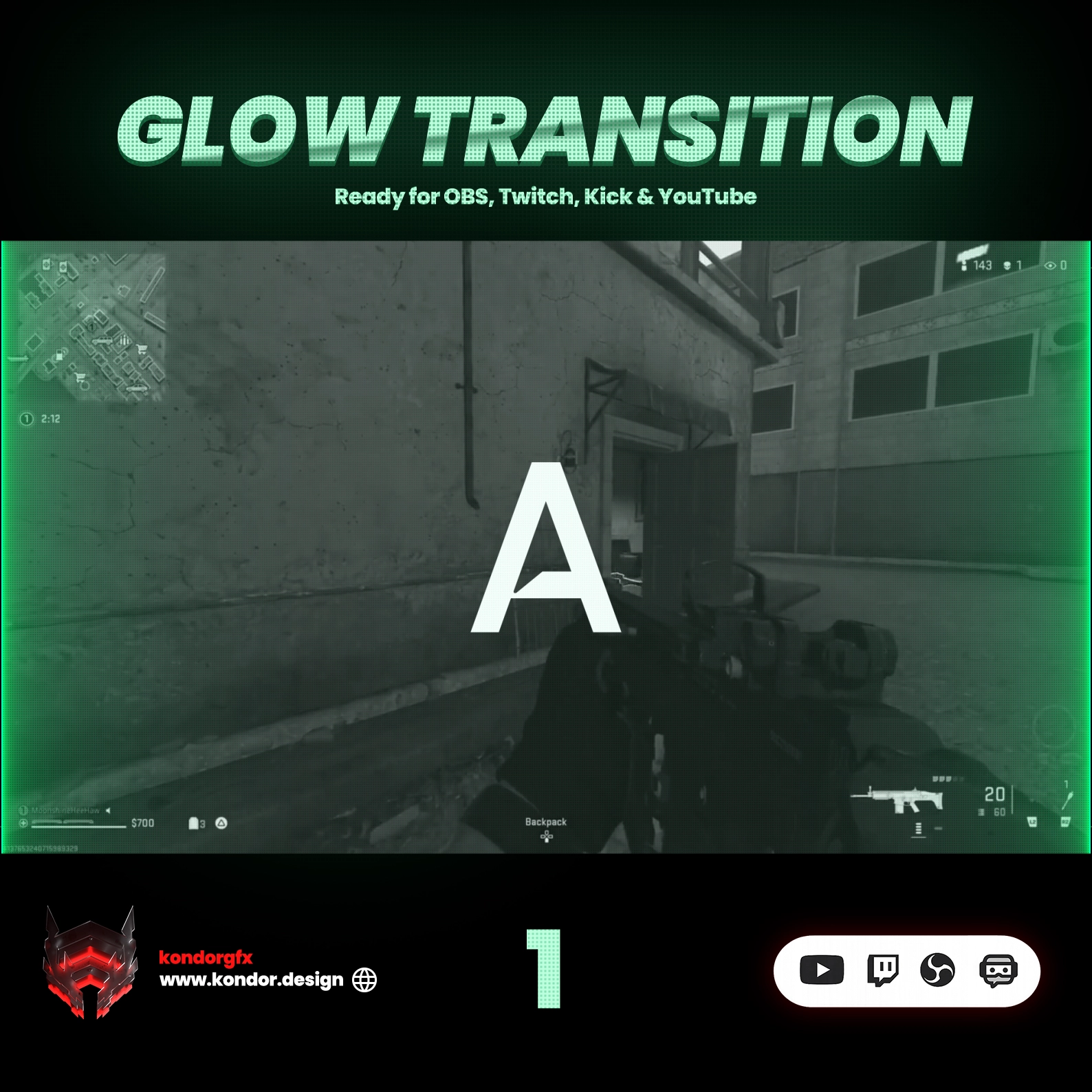 Green Swipe Stinger Transition